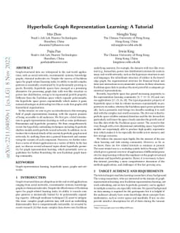 Hyperbolic Graph Representation Learning: A Tutorial