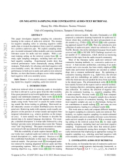 On Negative Sampling for Contrastive Audio-Text Retrieval