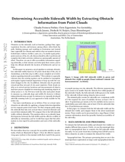 Determining Accessible Sidewalk Width by Extracting Obstacle Information
  from Point Clouds
