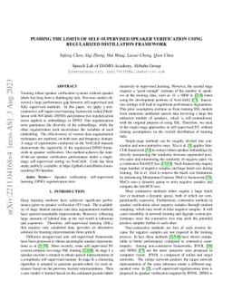 Pushing the limits of self-supervised speaker verification using
  regularized distillation framework