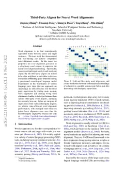 Third-Party Aligner for Neural Word Alignments