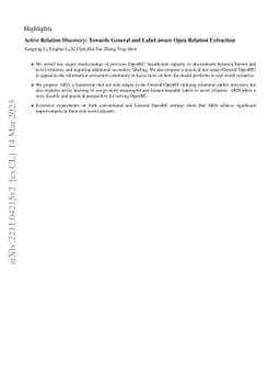 Active Relation Discovery: Towards General and Label-aware Open Relation
  Extraction