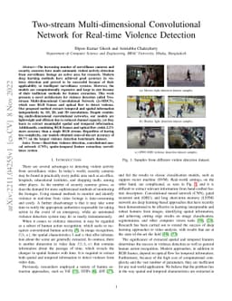 Two-stream Multi-dimensional Convolutional Network for Real-time
  Violence Detection