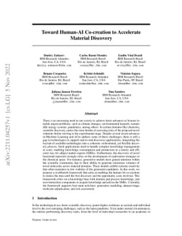 Toward Human-AI Co-creation to Accelerate Material Discovery