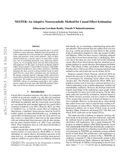 NESTER: An Adaptive Neurosymbolic Method for Causal Effect Estimation