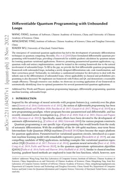 Differentiable Quantum Programming with Unbounded Loops