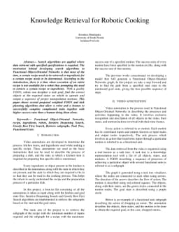 Knowledge Retrieval for Robotic Cooking