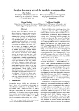 DeepE: a deep neural network for knowledge graph embedding