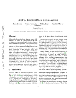 Directional Privacy for Deep Learning