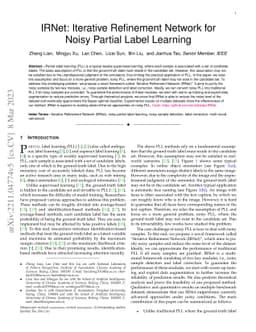 IRNet: Iterative Refinement Network for Noisy Partial Label Learning