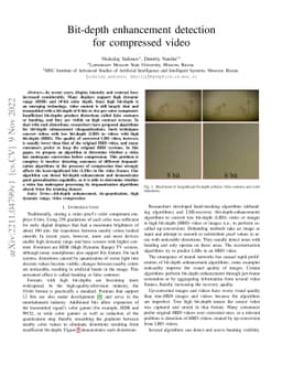 Bit-depth enhancement detection for compressed video