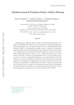 Machine-Learned Exclusion Limits without Binning