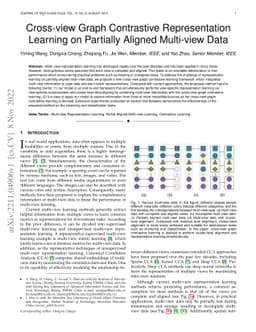 Cross-view Graph Contrastive Representation Learning on Partially
  Aligned Multi-view Data