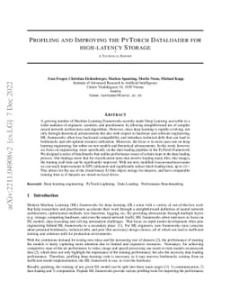 Profiling and Improving the PyTorch Dataloader for high-latency Storage:
  A Technical Report
