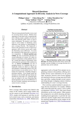 Discord Questions: A Computational Approach To Diversity Analysis in
  News Coverage