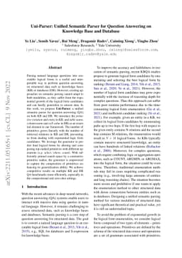 Uni-Parser: Unified Semantic Parser for Question Answering on Knowledge
  Base and Database
