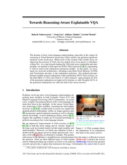Towards Reasoning-Aware Explainable VQA