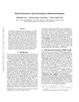 Flaky Performances when Pretraining on Relational Databases