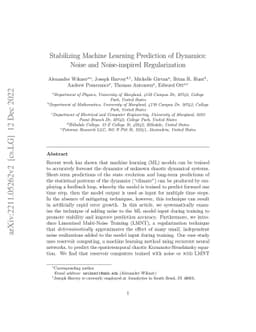 Stabilizing Machine Learning Prediction of Dynamics: Noise and
  Noise-inspired Regularization