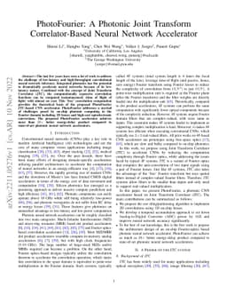 PhotoFourier: A Photonic Joint Transform Correlator-Based Neural Network
  Accelerator