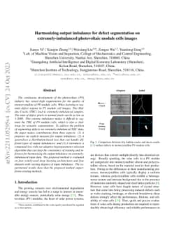 Harmonizing output imbalance for defect segmentation on
  extremely-imbalanced photovoltaic module cells images
