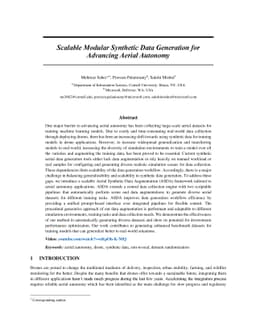 Scalable Modular Synthetic Data Generation for Advancing Aerial Autonomy