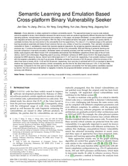 Semantic Learning and Emulation Based Cross-platform Binary
  Vulnerability Seeker