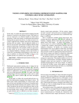 Vis2Mus: Exploring Multimodal Representation Mapping for Controllable
  Music Generation