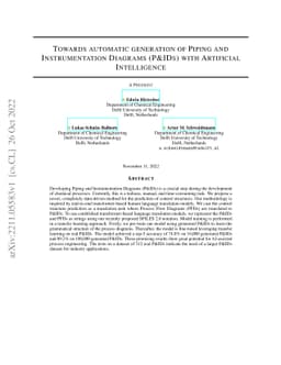 Towards automatic generation of Piping and Instrumentation Diagrams
  (P&IDs) with Artificial Intelligence