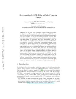 Representing LLVM-IR in a Code Property Graph