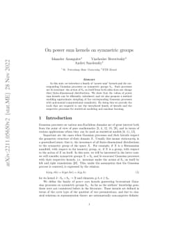 On power sum kernels on symmetric groups