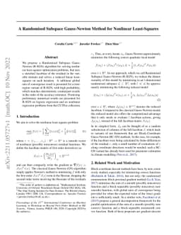 A Randomised Subspace Gauss-Newton Method for Nonlinear Least-Squares