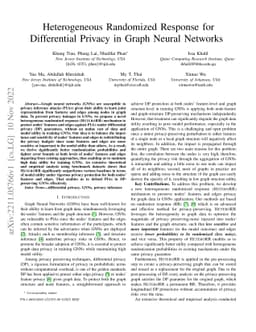 Heterogeneous Randomized Response for Differential Privacy in Graph
  Neural Networks