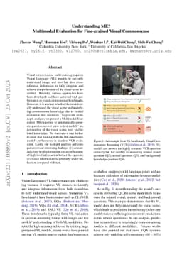 Understanding ME? Multimodal Evaluation for Fine-grained Visual
  Commonsense