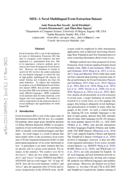 MEE: A Novel Multilingual Event Extraction Dataset