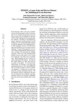 MINION: a Large-Scale and Diverse Dataset for Multilingual Event
  Detection