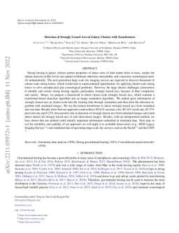 Detection of Strongly Lensed Arcs in Galaxy Clusters with Transformers