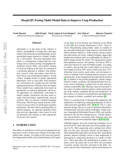 DeepG2P: Fusing Multi-Modal Data to Improve Crop Production