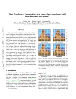 Token Transformer: Can class token help window-based transformer build
  better long-range interactions?