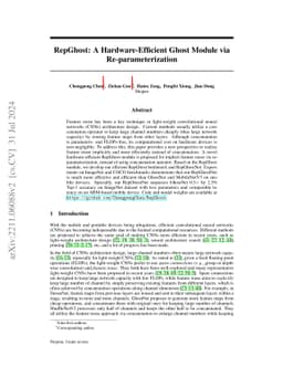 RepGhost: A Hardware-Efficient Ghost Module via Re-parameterization