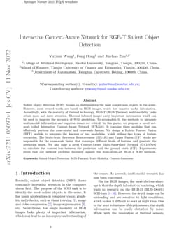 Interactive Context-Aware Network for RGB-T Salient Object Detection
