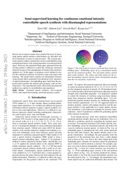 Semi-supervised learning for continuous emotional intensity controllable
  speech synthesis with disentangled representations