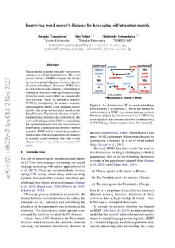 Improving word mover's distance by leveraging self-attention matrix