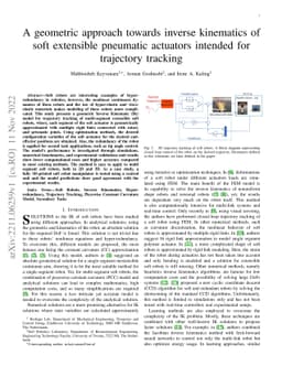 A geometric approach towards inverse kinematics of soft extensible
  pneumatic actuators intended for trajectory tracking
