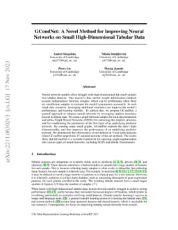 GCondNet: A Novel Method for Improving Neural Networks on Small
  High-Dimensional Tabular Data