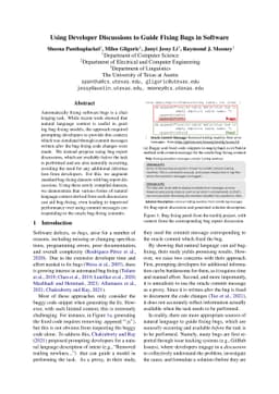 Using Developer Discussions to Guide Fixing Bugs in Software