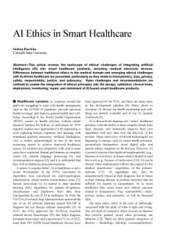 AI Ethics in Smart Healthcare