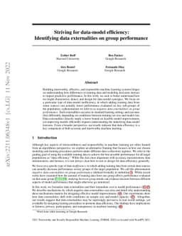 Striving for data-model efficiency: Identifying data externalities on
  group performance