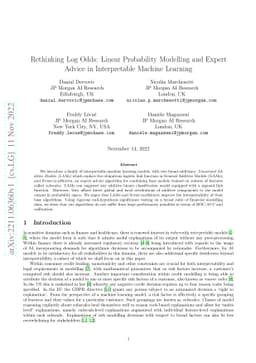 Rethinking Log Odds: Linear Probability Modelling and Expert Advice in
  Interpretable Machine Learning