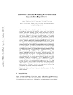 Behaviour Trees for Creating Conversational Explanation Experiences